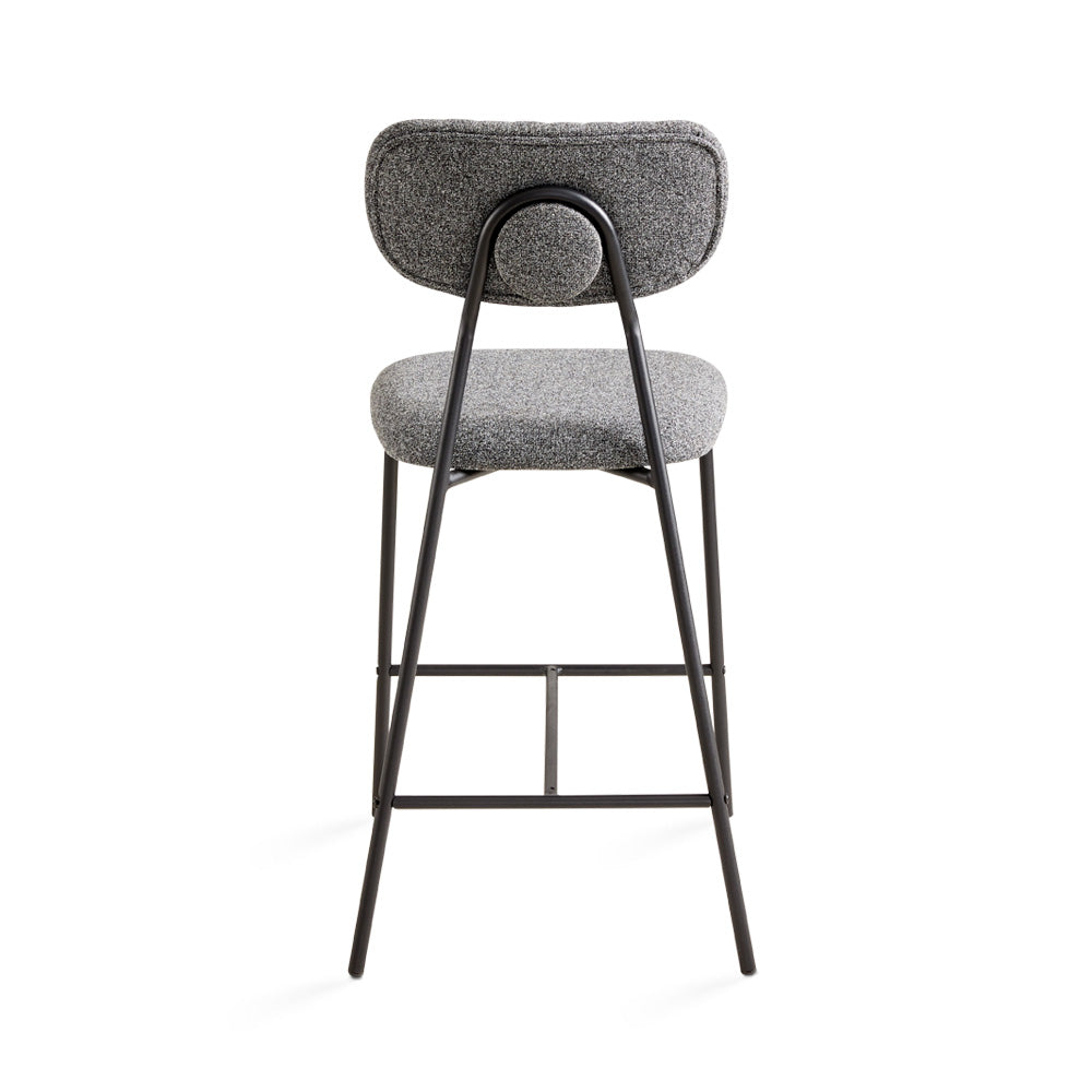 Chaise de bar Cyan : lin gris