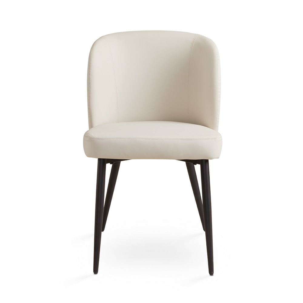 Chaise de salle à manger Fortina : similicuir taupe