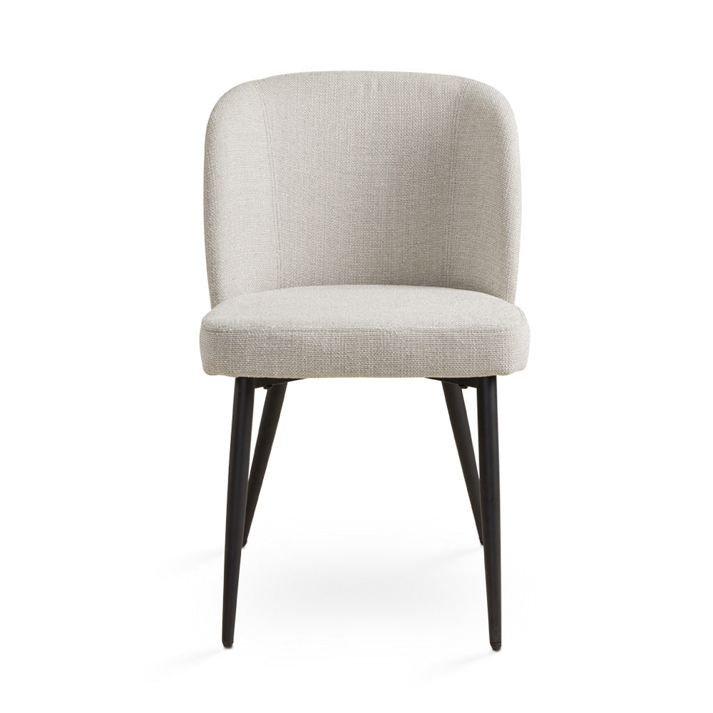 Chaise de salle à manger Fortina : lin ivoire