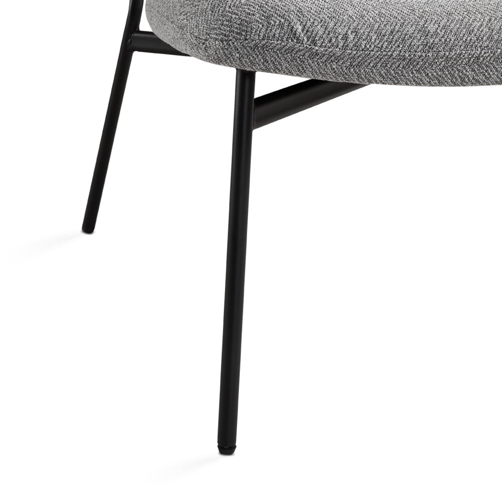 Chaise d'appoint Emmett : gris cendré