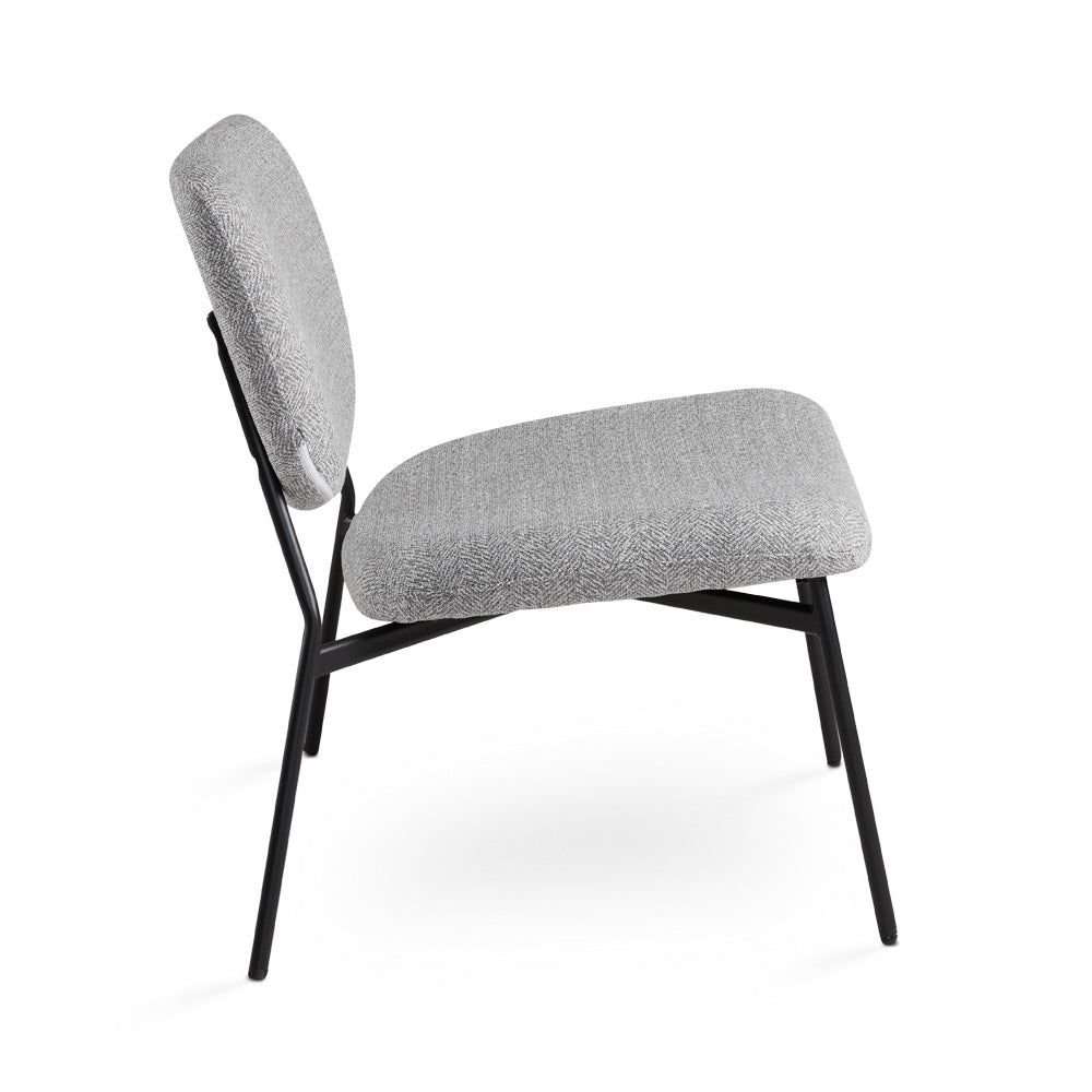 Chaise d'appoint Emmett : gris cendré