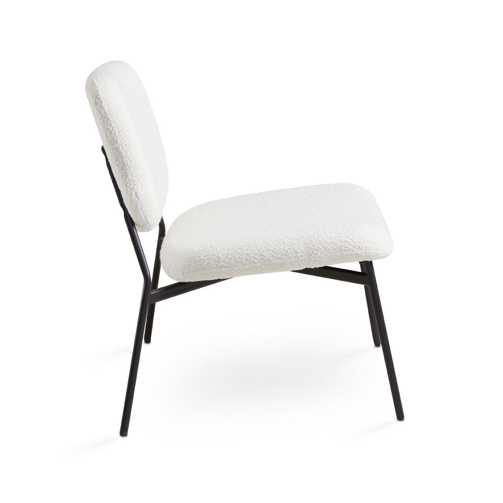 Chaise d'appoint Emmett : Boucle blanche