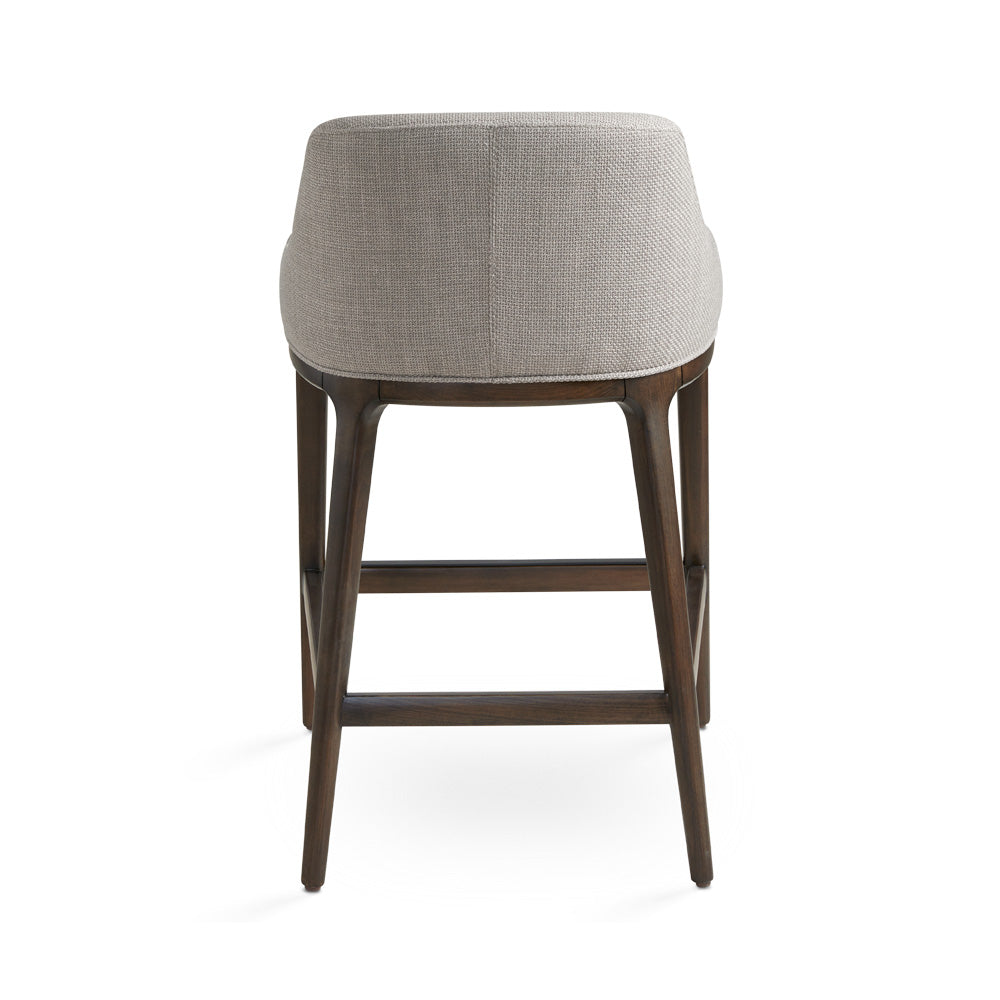 Chaise de bar Everett : lin gris
