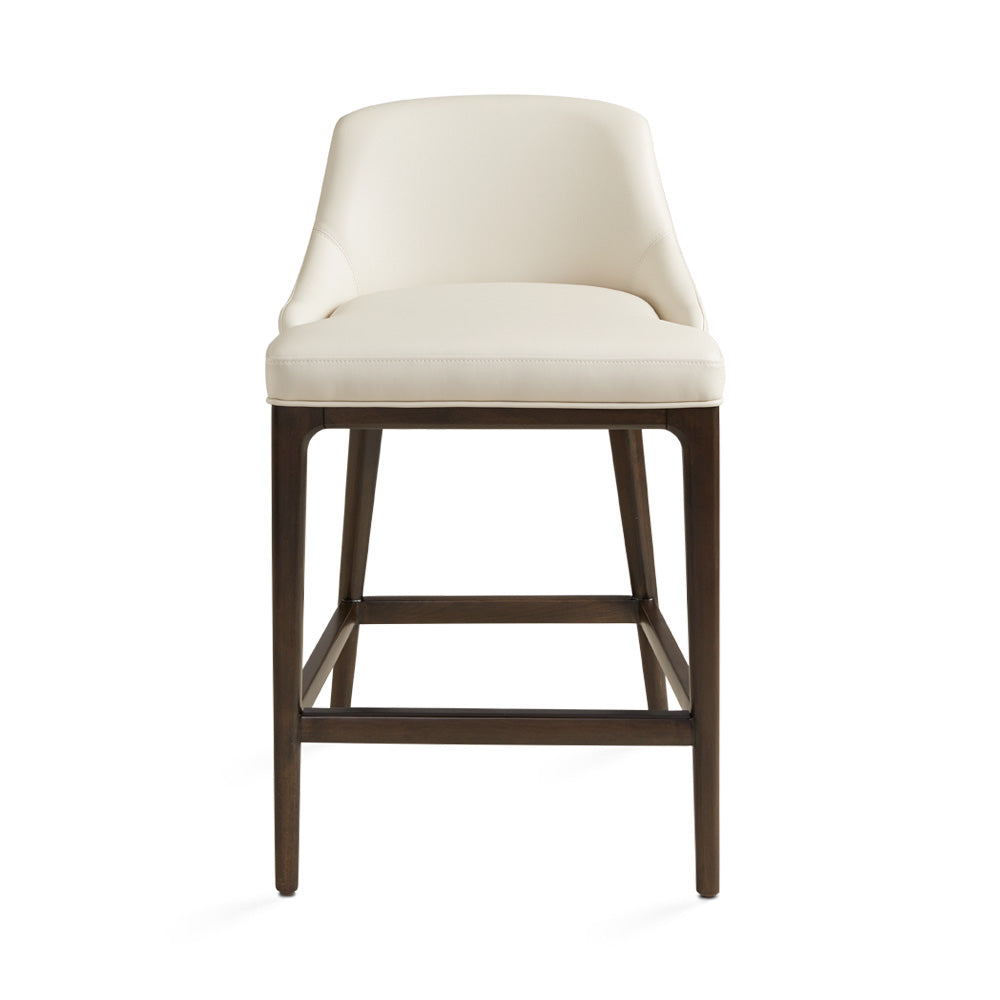 Chaise de bar Everett : similicuir taupe
