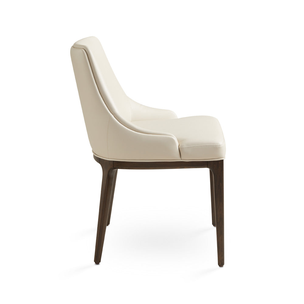 Chaise de salle à manger Everett : similicuir taupe