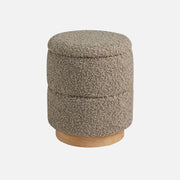 Pouf de rangement Edgar : Boucle taupe