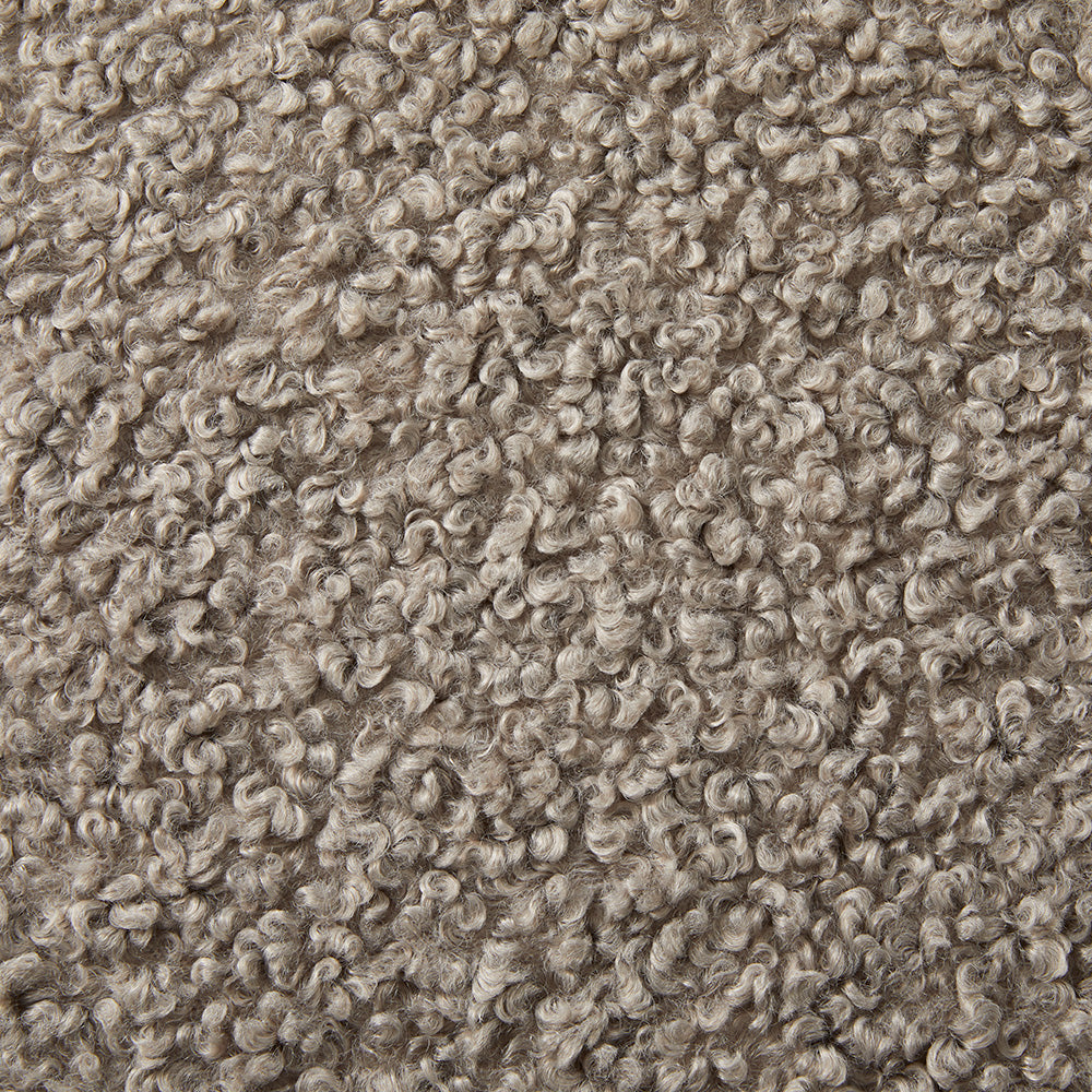 Pouf de rangement Edgar : Boucle taupe