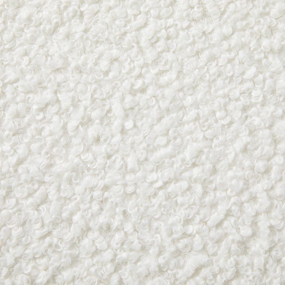 Edgar Storage Ottoman: White Boucle