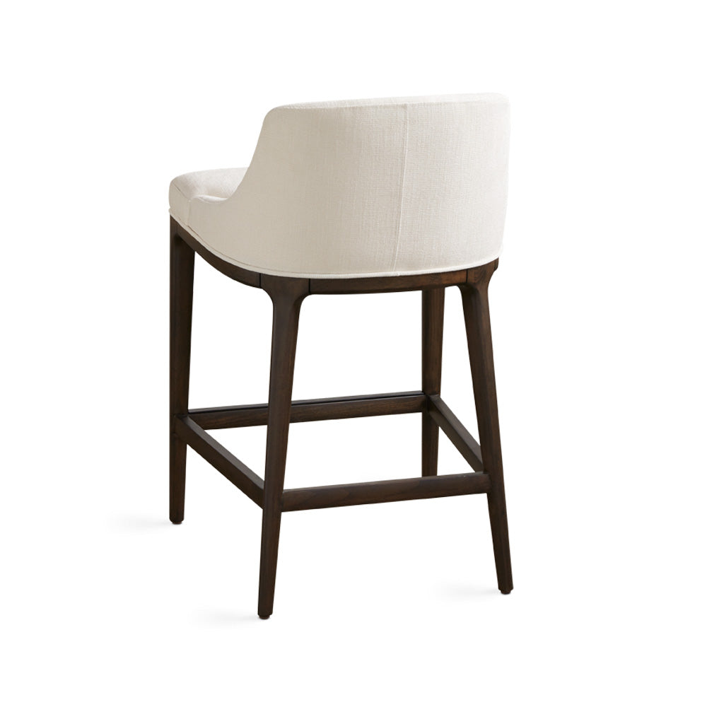 Chaise de comptoir Everett : Lin ivoire