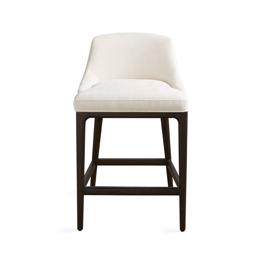 Chaise de comptoir Everett : Lin ivoire