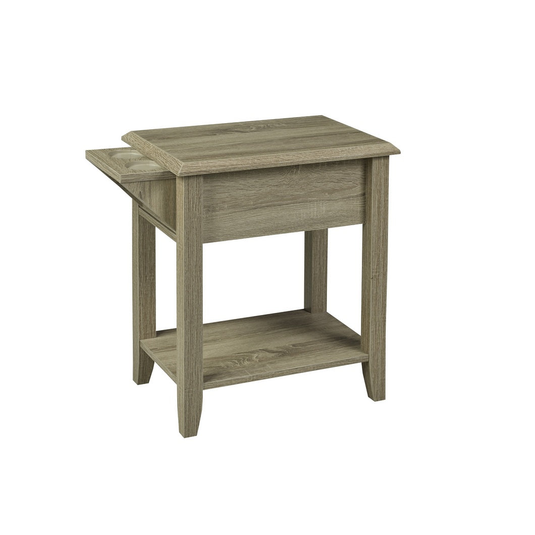 TABLE D'APPOINT - TAUPE FONCÉ ( Meuble Mtl )