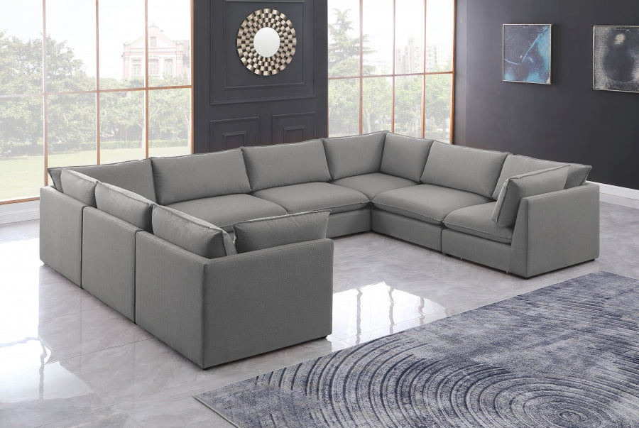 Canapé modulaire texturé en lin Mackenzie