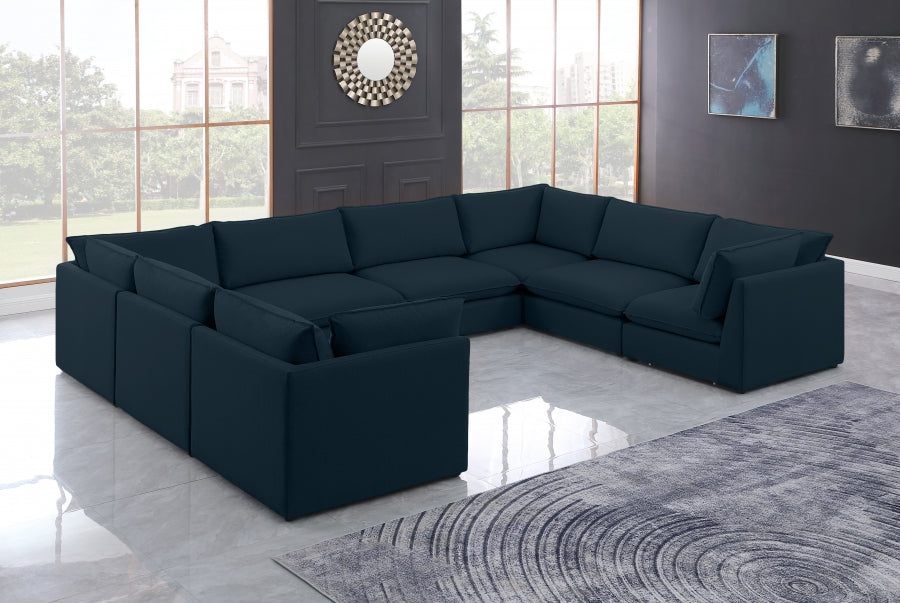 Canapé modulaire texturé en lin Mackenzie