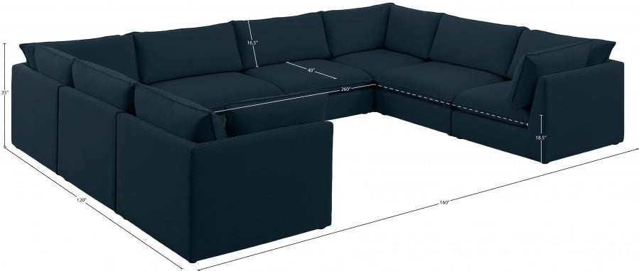 Canapé modulaire texturé en lin Mackenzie