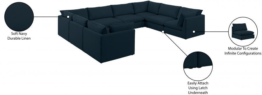 Canapé modulaire texturé en lin Mackenzie