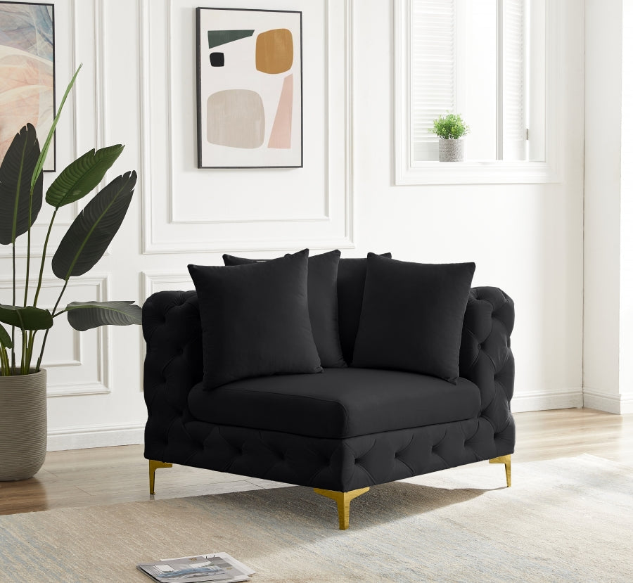 Chaise de coin modulaire en velours Tremblay