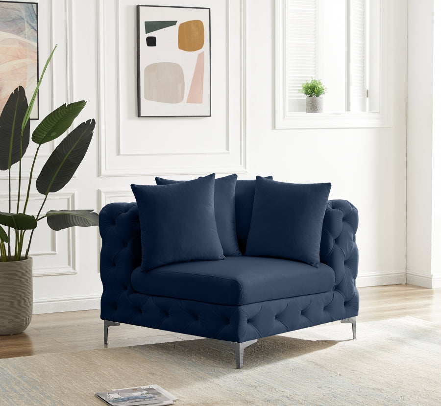Chaise de coin modulaire en velours Tremblay