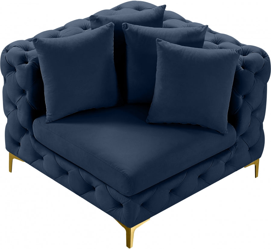 Chaise de coin modulaire en velours Tremblay