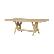 Table à manger extensible Cosima | Fini naturel et base géométrique