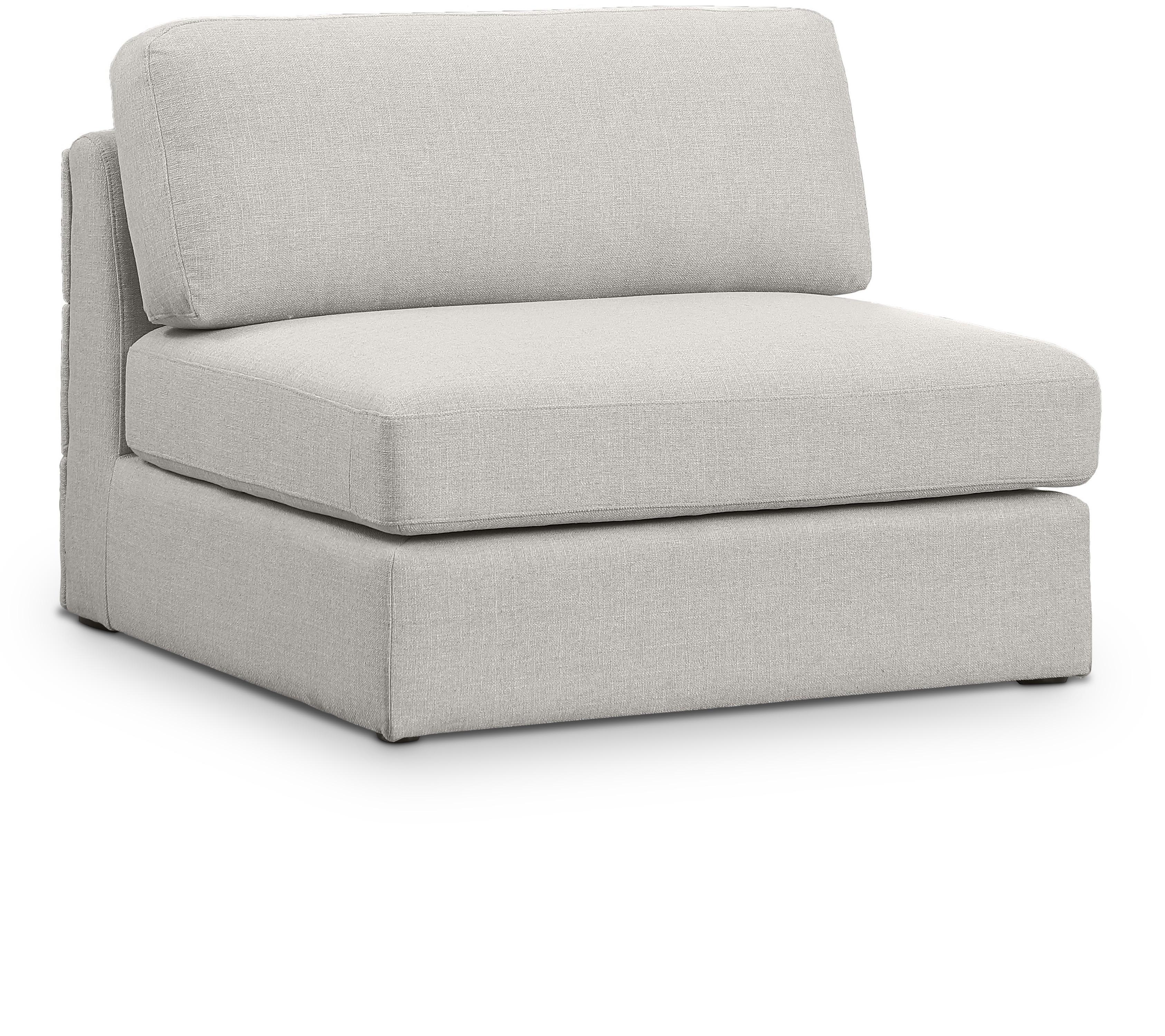 Chaise modulaire sans accoudoirs texturée en lin Beckham