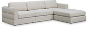 Canapé modulaire en lin texturé Beckham