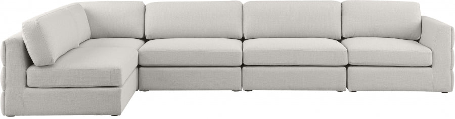 Canapé modulaire texturé en lin Beckham