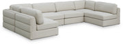 Canapé modulaire en lin texturé Beckham