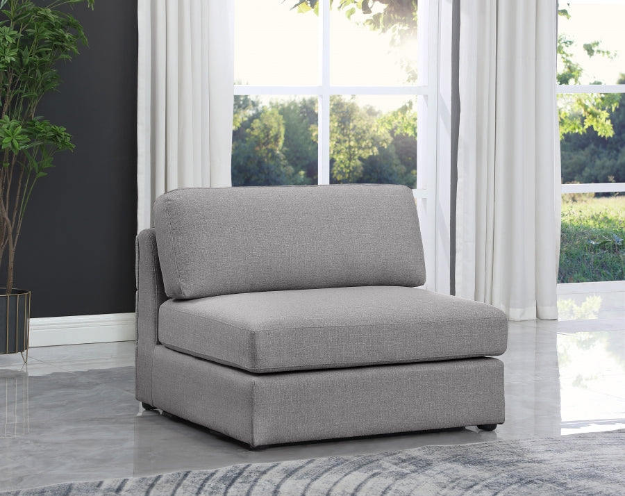 Chaise modulaire sans accoudoirs texturée en lin Beckham
