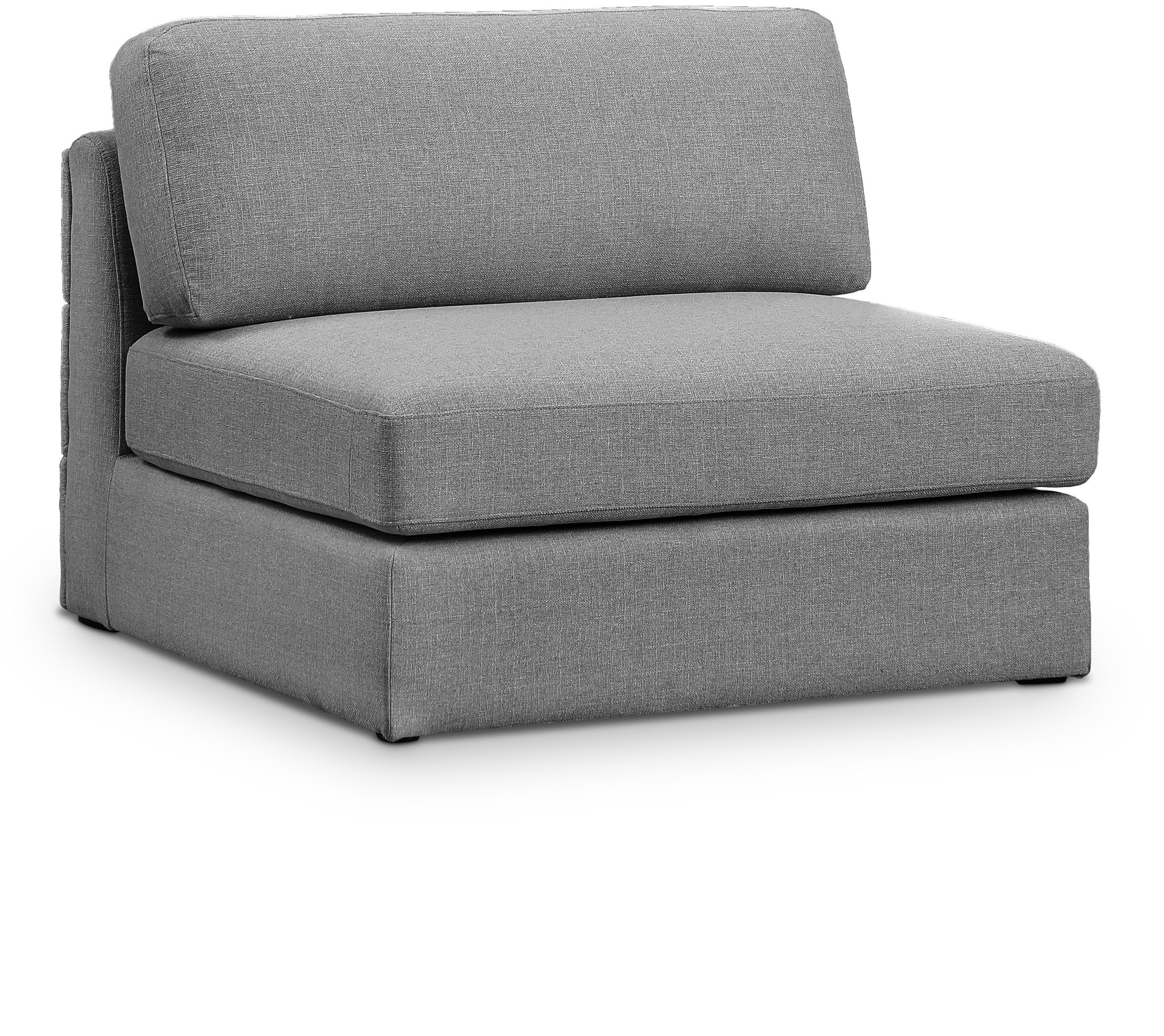 Chaise modulaire sans accoudoirs texturée en lin Beckham