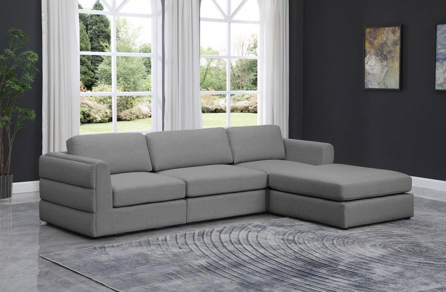 Canapé modulaire en lin texturé Beckham