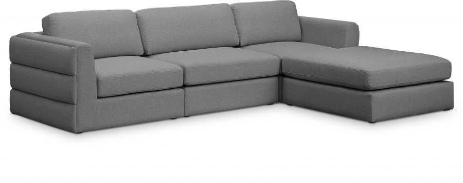 Canapé modulaire en lin texturé Beckham
