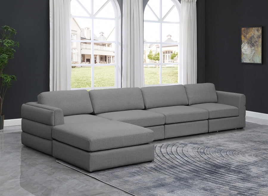 Canapé modulaire texturé en lin Beckham