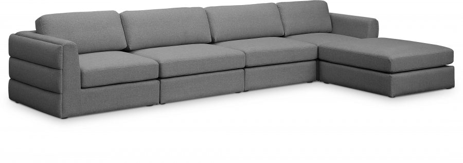 Canapé modulaire texturé en lin Beckham