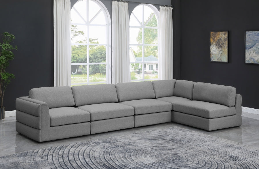 Canapé modulaire texturé en lin Beckham