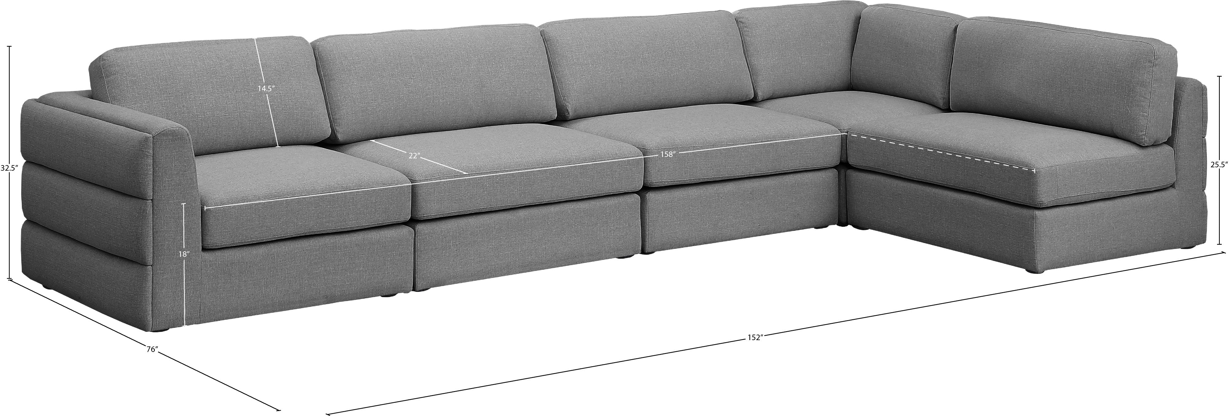 Canapé modulaire texturé en lin Beckham