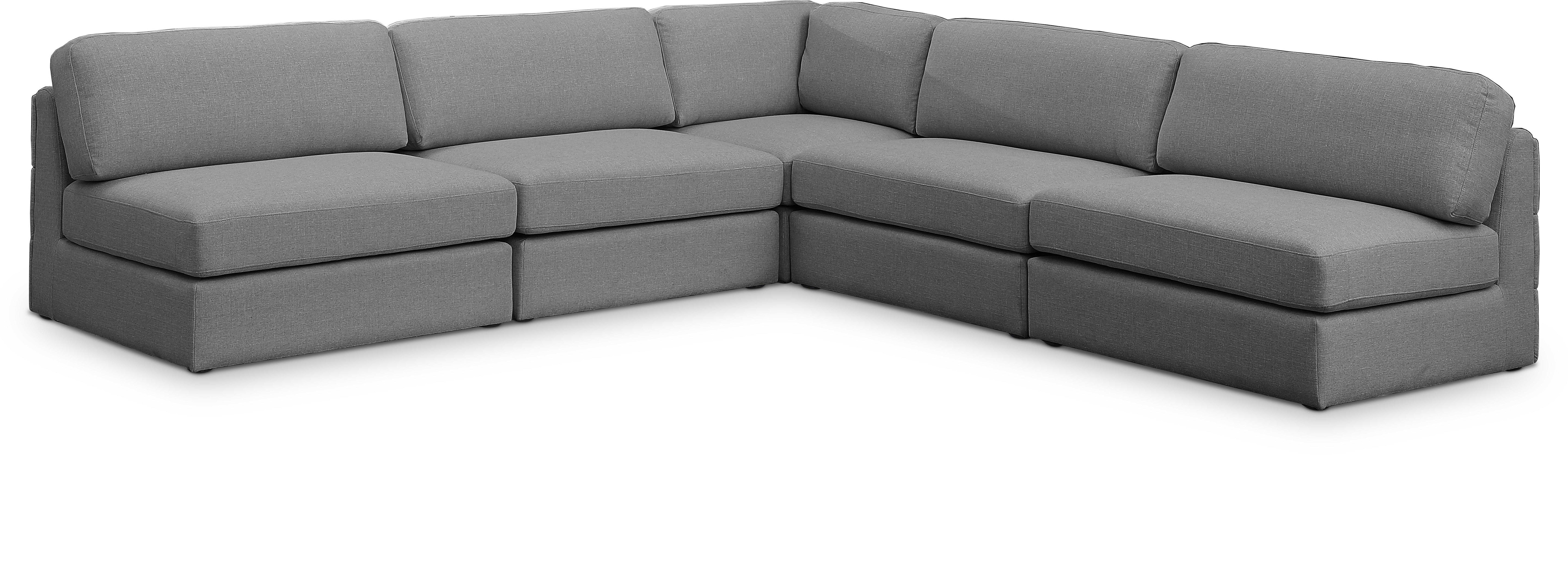 Canapé modulaire texturé en lin Beckham