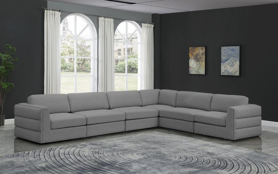 Canapé modulaire en lin texturé Beckham