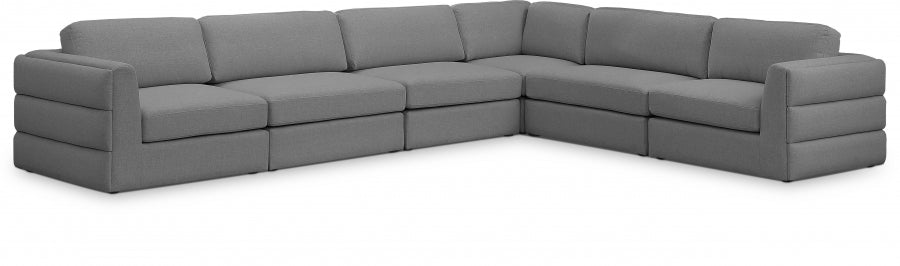 Canapé modulaire en lin texturé Beckham