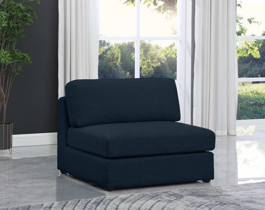 Chaise modulaire sans accoudoirs texturée en lin Beckham