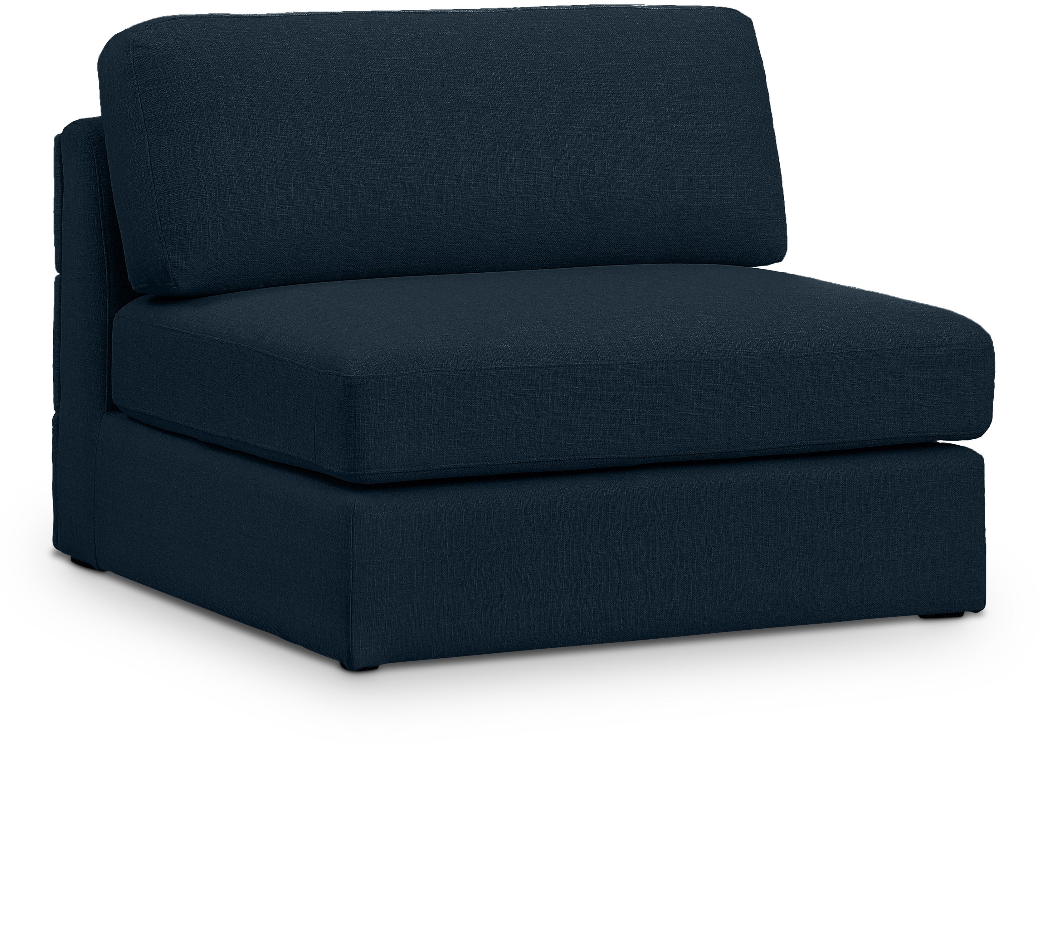 Chaise modulaire sans accoudoirs texturée en lin Beckham