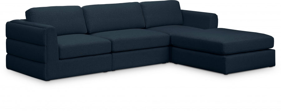Canapé modulaire en lin texturé Beckham