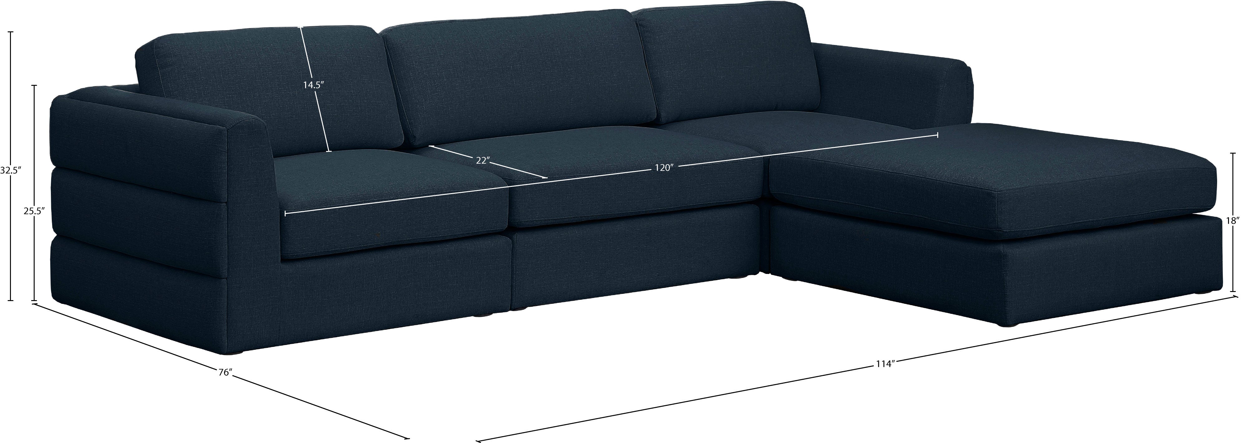 Canapé modulaire en lin texturé Beckham