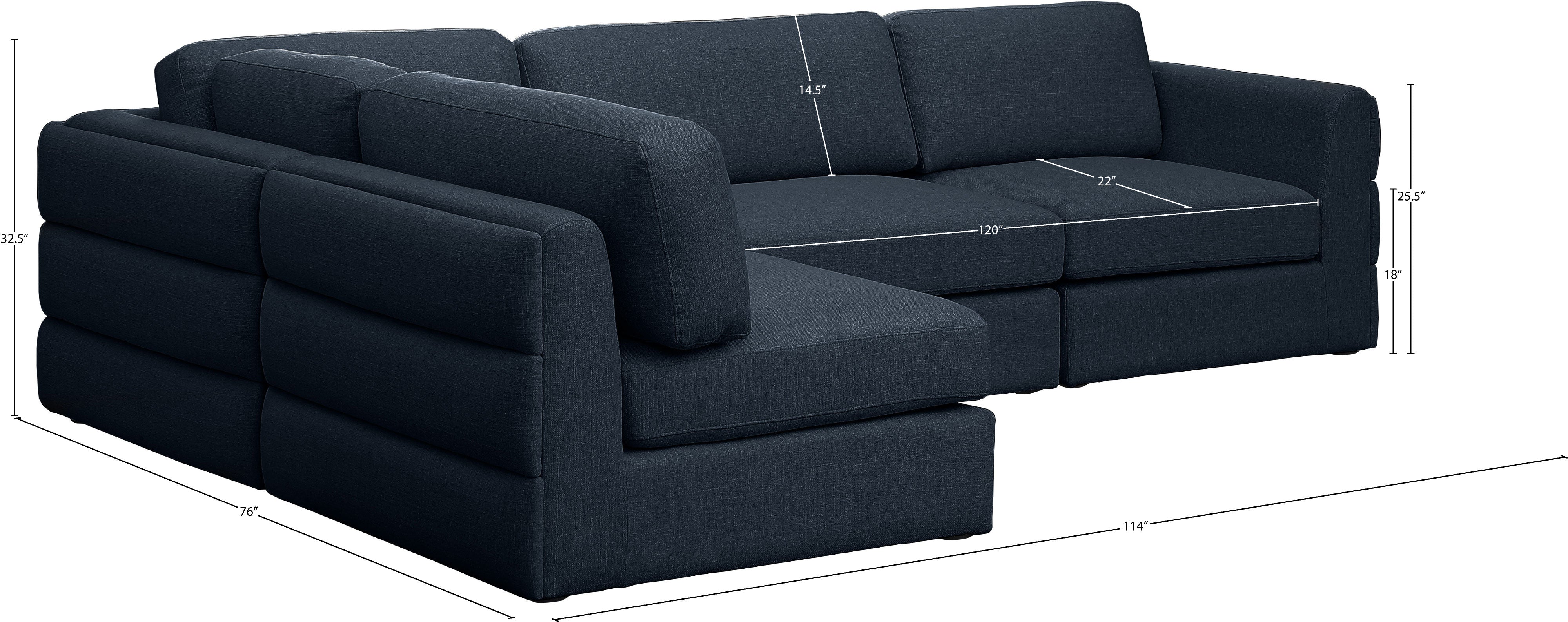 Canapé modulaire en lin texturé Beckham