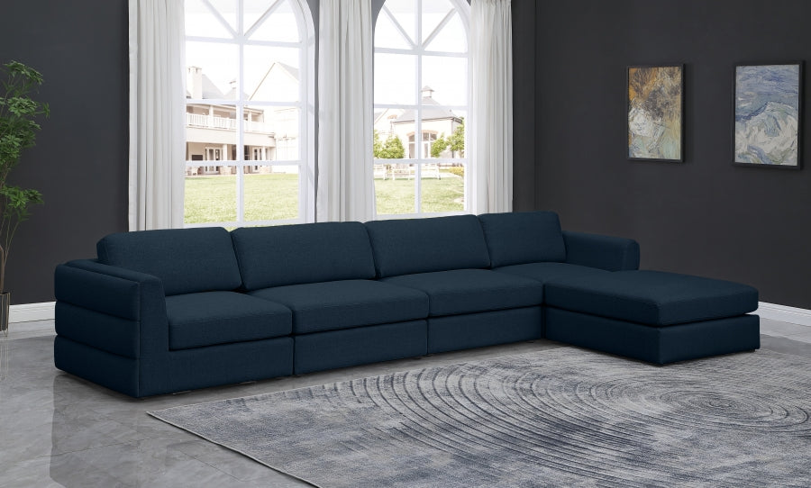 Canapé modulaire texturé en lin Beckham