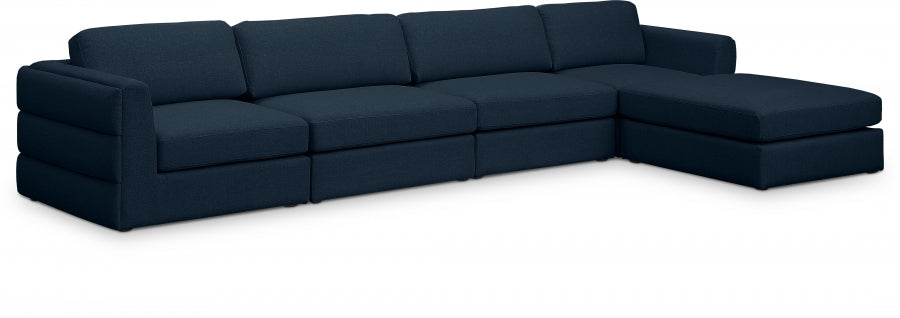 Canapé modulaire texturé en lin Beckham
