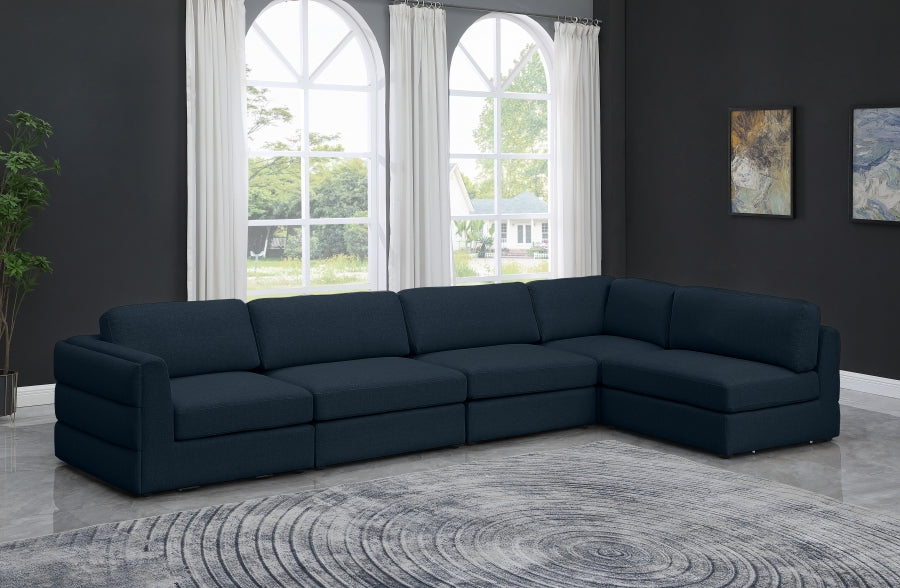 Canapé modulaire texturé en lin Beckham