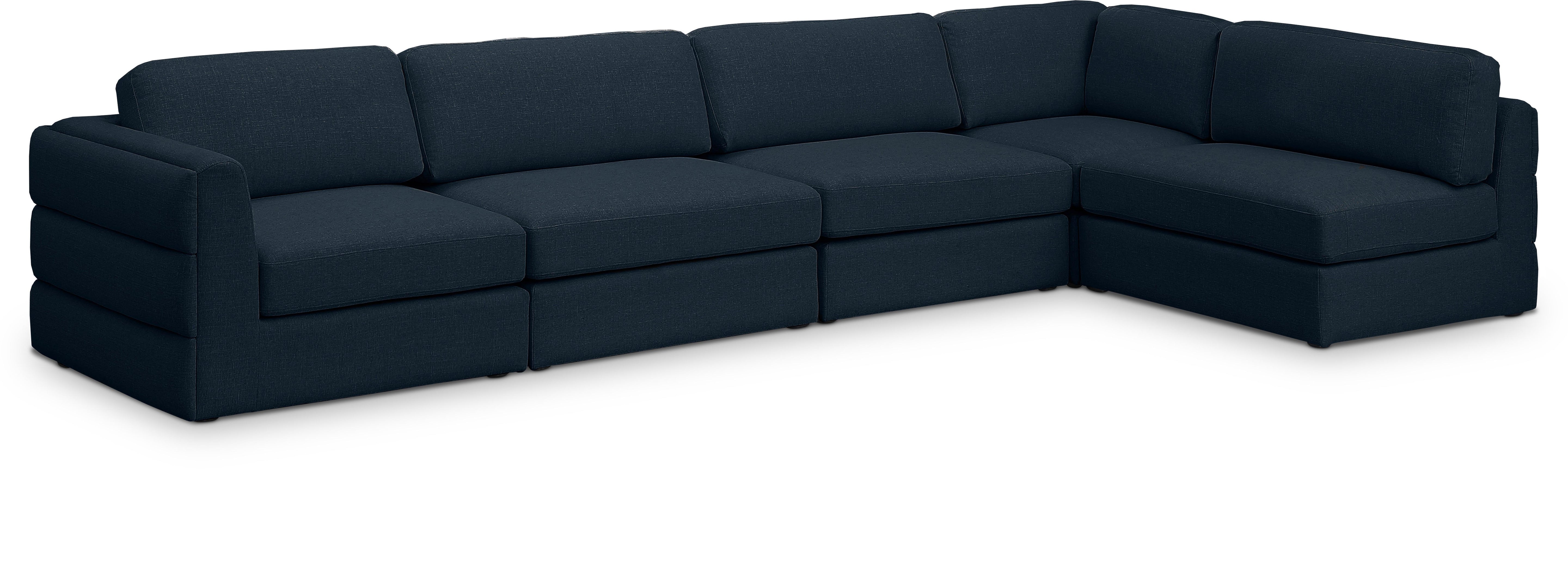 Canapé modulaire texturé en lin Beckham