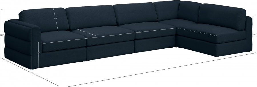 Canapé modulaire texturé en lin Beckham