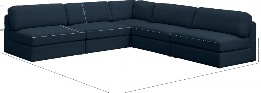 Canapé modulaire texturé en lin Beckham