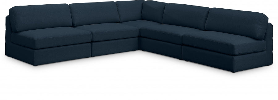 Canapé modulaire texturé en lin Beckham